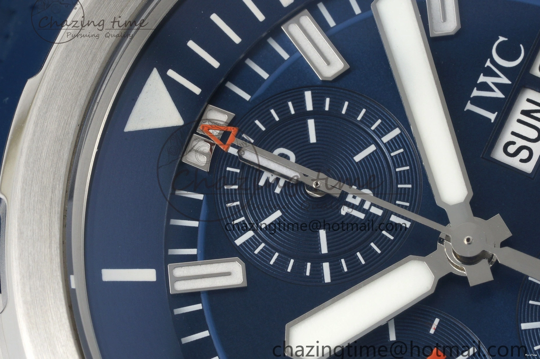 MIROTIME 0416 Attractive Aquatimer Chrono SS RSF 1:1 Best Edition Blue Dial on Blue Rubber Strap A 7056